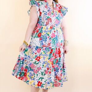 Entro Vibrant Floral Midi Dress